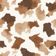 Warm Brown Abstract Cowhide Pattern Wallpaper design