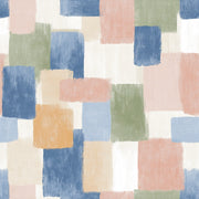 Multicolor Abstract Geometric Patchwork Wallpaper design