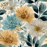 Soft Cream and Yellow Large Floral Wallpaper design