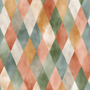 Multicolor Diamond Pattern Geometric Wallpaper design