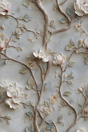 Cream Magnolia Blossom Elegance Wallpaper design