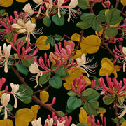 Dark Botanical Wildflower Burst Wallpaper design