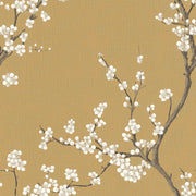 Beige Cherry Blossom Chinoiserie Wallpaper design