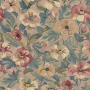 Vintage Beige Multicolor Floral Pattern Wallpaper design