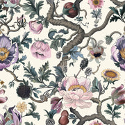 Cream Background Large Floral Botanical Wallpaper design
