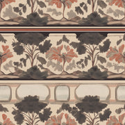 Warm Beige Vintage Tree Pattern Wallpaper design