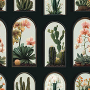 Dark Background Archway Botanical Wallpaper design
