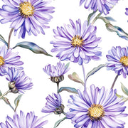Lilac Purple Wildflower Pattern Wallpaper design