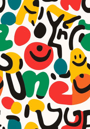 Bold Multicolor Abstract Kids Wallpaper design