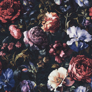 Dark Multicolor Large Floral Wallpaper design
