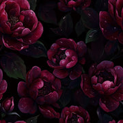 Deep Burgundy Rose Floral Wallpaper design