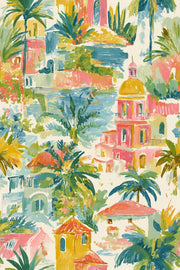 Vibrant Tropical Palm Oasis Wallpaper design
