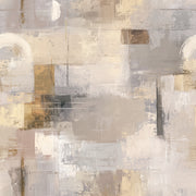 Muted Gray and Cream Abstract Geometric Wallpaper design