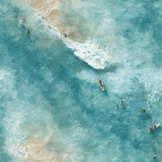 Ocean Waves Overhead Aerial View Wallpaper design