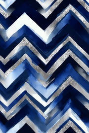 Navy Blue and Silver Chevron Geometric Wallpaper design