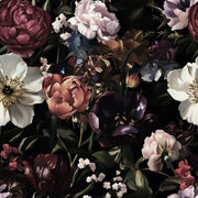 Dark Burgundy Bloom Floral Wallpaper design