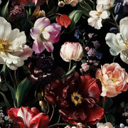 Moody Multicolor Tulip Floral Wallpaper design