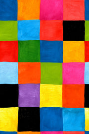 Vibrant Multicolor Geometric Checkered Wallpaper design