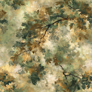 Earthy Green and Brown Leafy Texture Wallpaper design