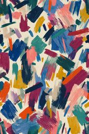 Vibrant Abstract Multicolor Brushstroke Wallpaper design