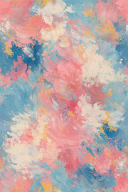 Vibrant Pastel Abstract Brushstroke Wallpaper design
