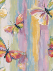 Multicolor Brushstroke Butterfly Pattern Wallpaper design