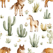 White Desert Horse Kids Wallpaper design