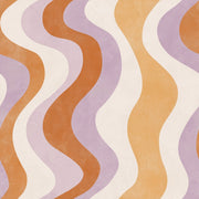 Cream and Orange Retro Wave Abstract Wallpaper design