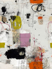 White Multicolor Abstract Expression Wallpaper design