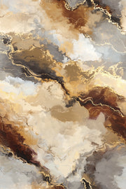 Rich Earth Tone Abstract Marble Wallpaper design