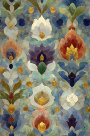 Vibrant Multicolor Tulip Floral Wallpaper design