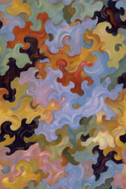Multicolor Abstract Swirl Pattern Wallpaper design