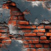 Industrial Exposed Brick and Plaster Wallpaper design