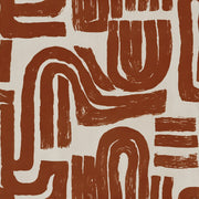 Warm Terracotta Abstract Geometric Wallpaper design