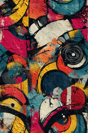 Vibrant Abstract Multicolor Kids Room Wallpaper design