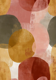 Neutral Multicolor Abstract Geometric Wallpaper design