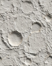 Gray Cratered Moon Surface 3D Wallpaper design
