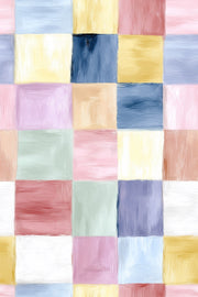 Colorful Patchwork Abstract Squares Wallpaper design