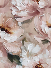 Cream and Blush Peony Floral Wallpaper design