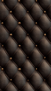 Rich Espresso Buttoned Leather Effect Wallpaper design