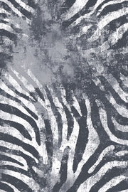 Moody Gray Abstract Zebra Stripe Wallpaper design