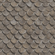 Taupe Beige Scallop Geometric Pattern Wallpaper design