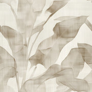Beige Monochrome Botanical Leaf Wallpaper design