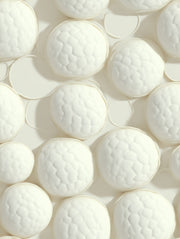 Cream Textured 3D Circle Wallpaper design