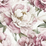 Soft Blush Pink Large Floral Wallpaper design