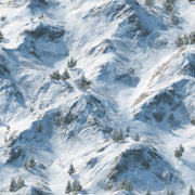 Azure Blue Snowy Mountain Landscape Wall Mural design