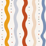 Multicolor Wavy Line Geometric Wallpaper design