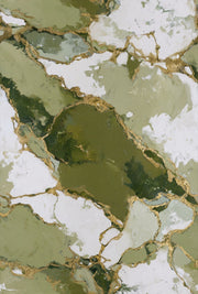 Green and White Abstract Marble Wallpaper design