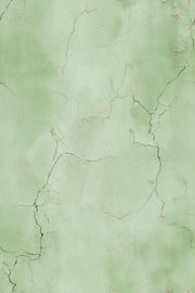 Sage Green Cracked Concrete Effect Wallpaper design