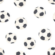 Playful Soccer Ball Pattern Wallpaper design
